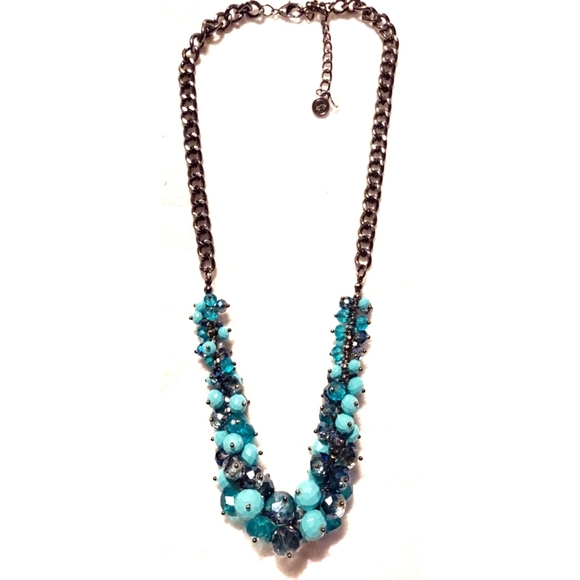 Ann Taylor Jewelry - ANN TAYLOR Retro Shades of Blue Necklace